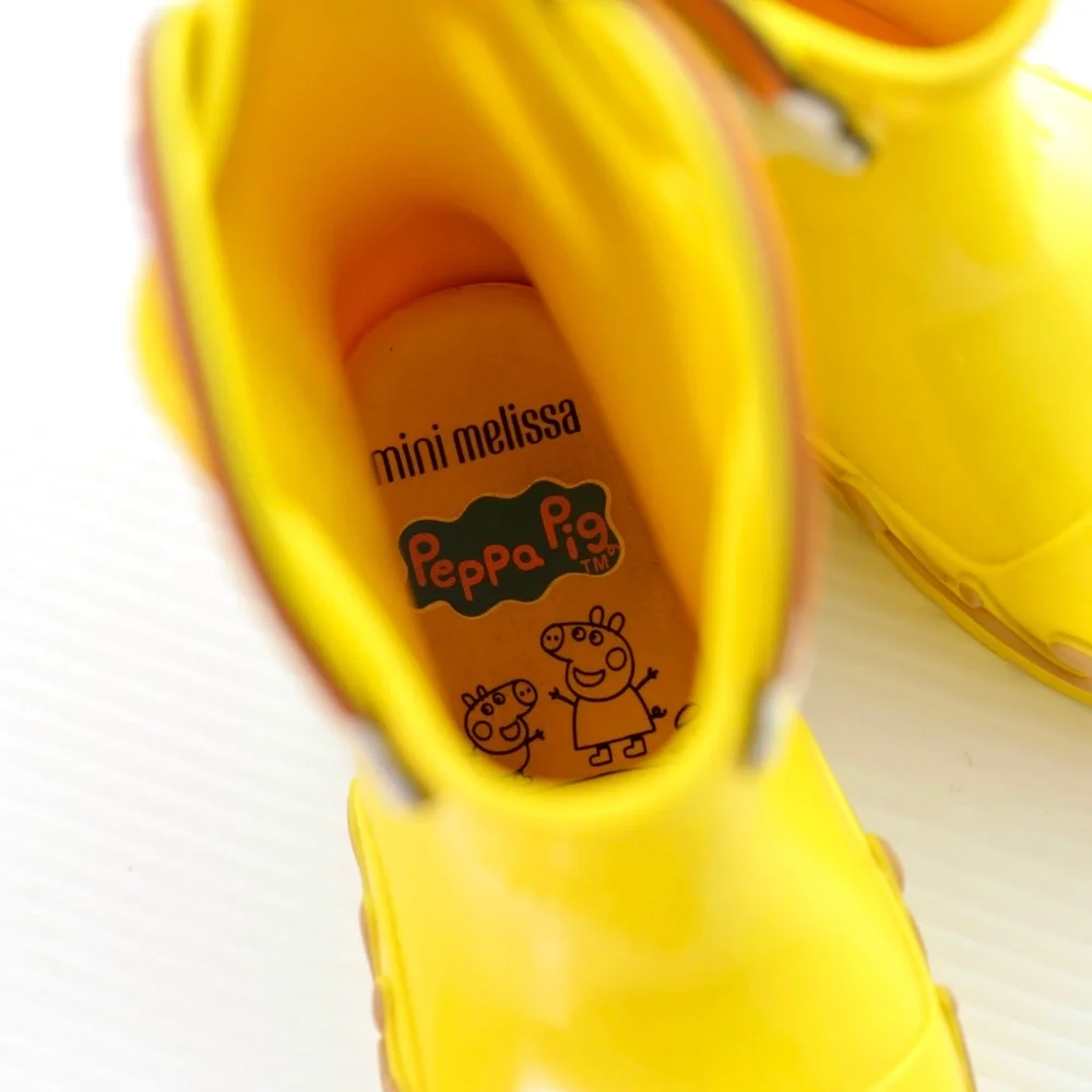 Welly Mini Melissa Peppa Pig Yellow Wellington Rain Boots Kids Unisex 12 / 30 EU